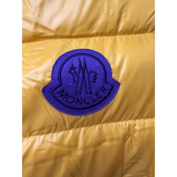 Moncler 1952 Park Down Puffer Vest Yellow Men Size 3 Zip Front - Picture 2 of 16